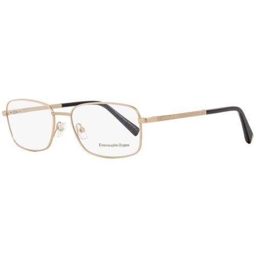 Ermenegildo Zegna EZ5021 029 Matte Gold Black Rectangle 55-17-145 Eyeglasses