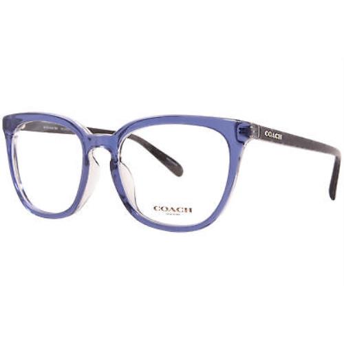 Coach HC6222F 5787 Eyeglasses Frame Women`s Transparent Blue Full Rim 53mm