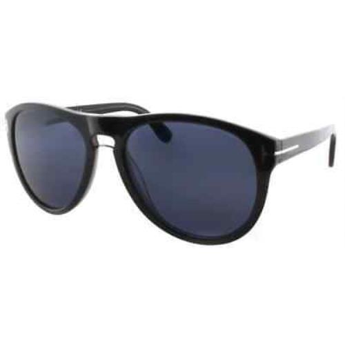 Tom Ford TF347 50J Dark Gray Aviator Blue 56mm Non-polarized Men`s Sunglasses