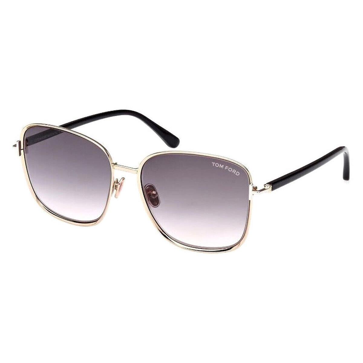 Tom Ford Women`s Fern 57mm Shiny Rose Gold Sunglasses Polarized FT1029-28D-57