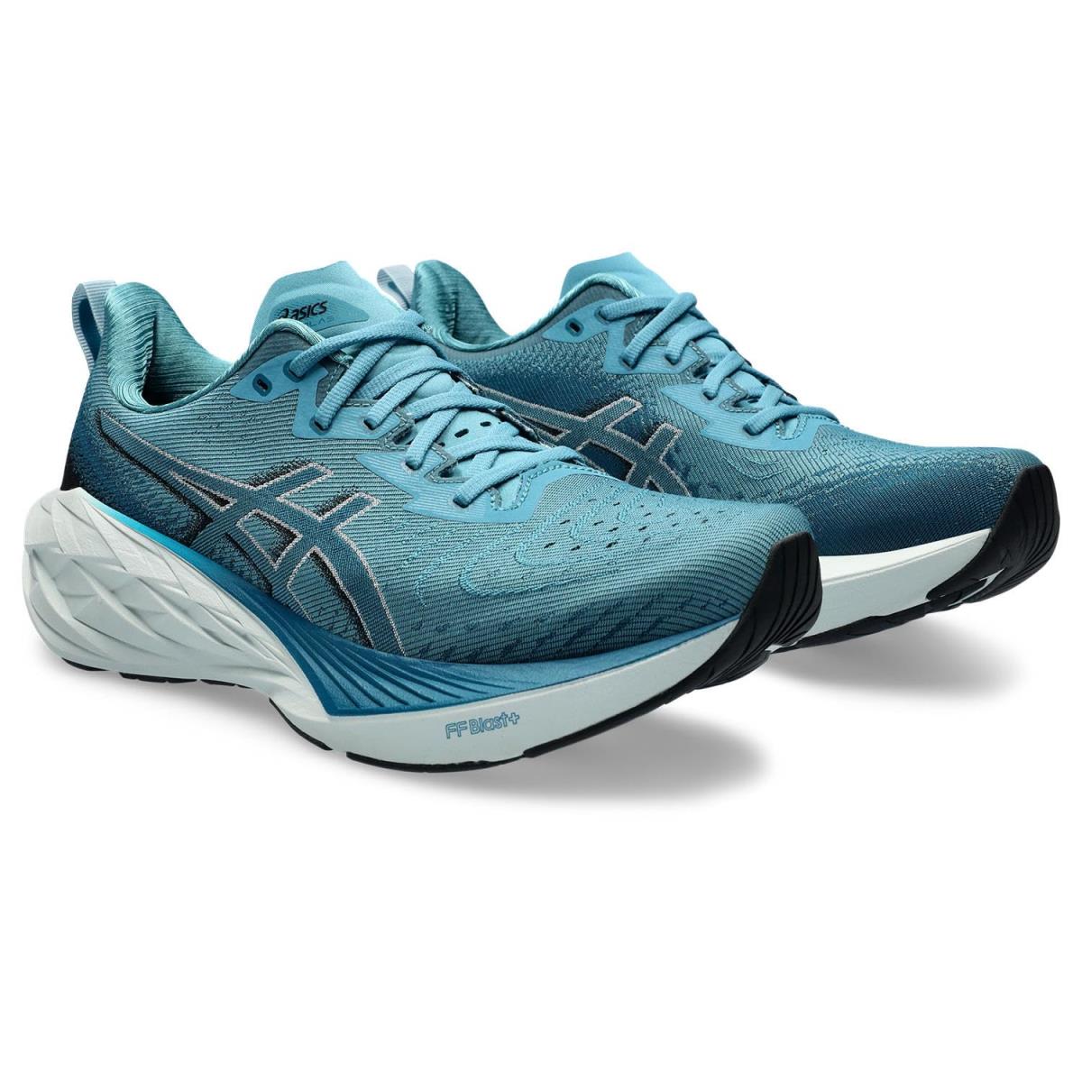 Man`s Sneakers Athletic Shoes Asics Novablast 4 Blue Teal/Evening Teal