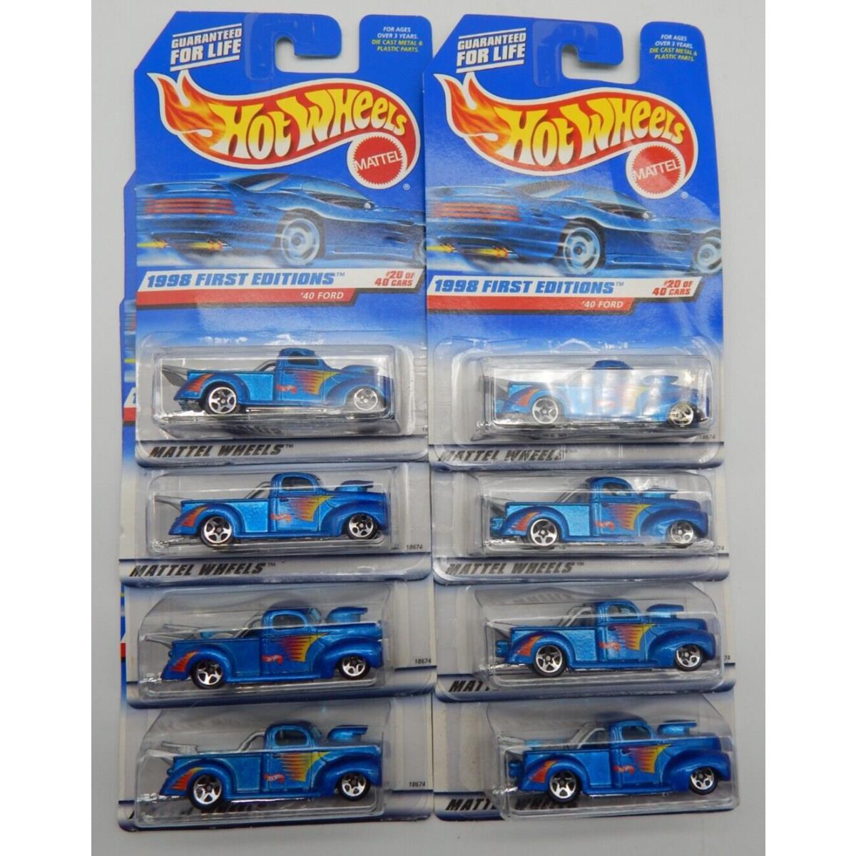 8 - Hot Wheels 1998 First Ed. `40 Ford Collector 654 Blue Variant 20/40 RTC132