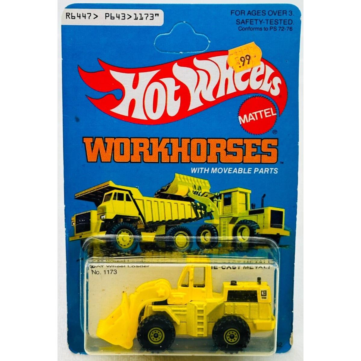 Hot Wheels Blackwall Workhorses Cat Wheel Loader 1173 in Blisterpack