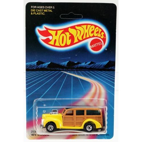 Hot Wheels `40`s Woodie 2530 Never Removed From Package 1986 Yellow 1:64