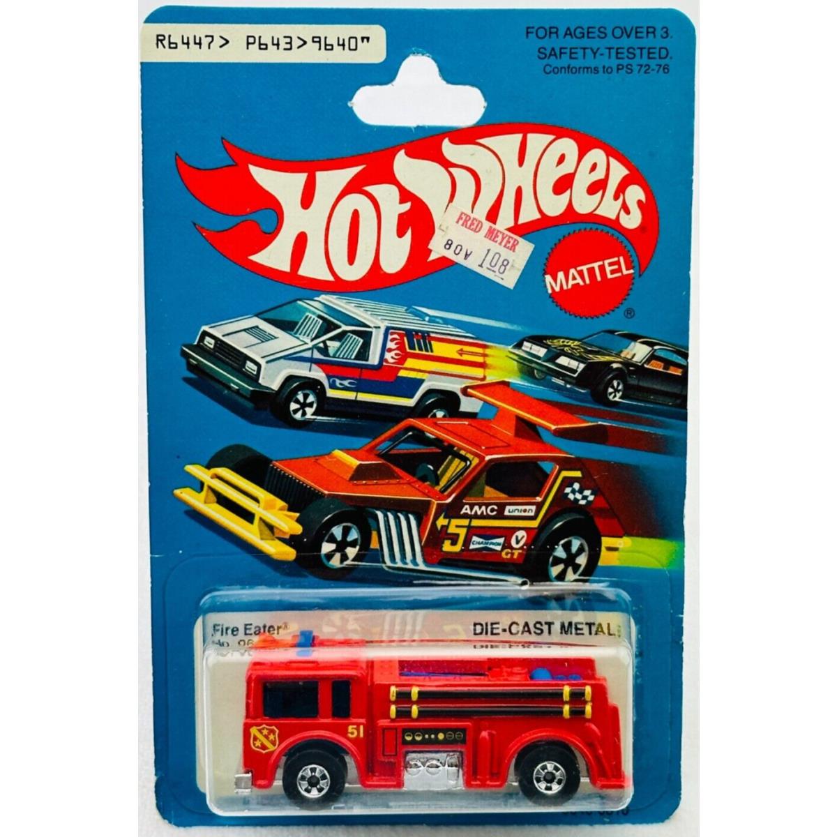 Hot Wheels Blackwall Fire Eater Red 9640 in Blisterpack