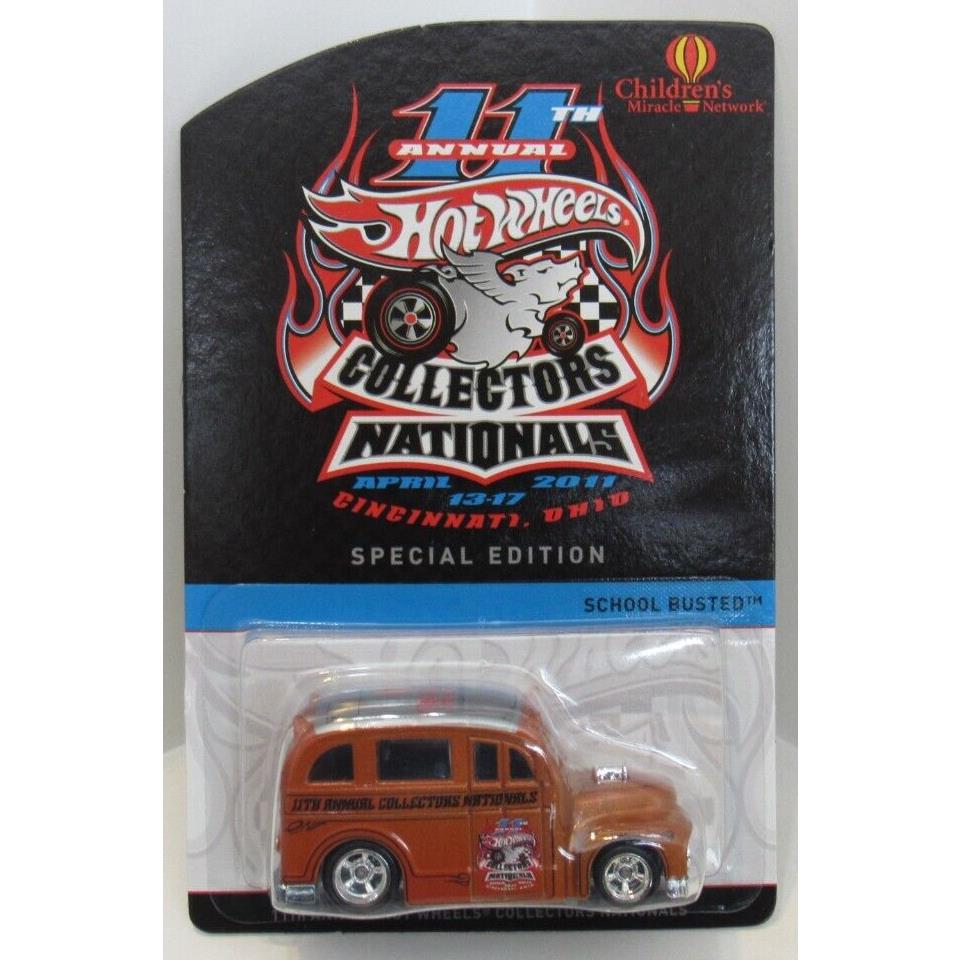 Hot Wheels School Busted 11th Nationals Charity 237/1500 Short Bus Real Riders