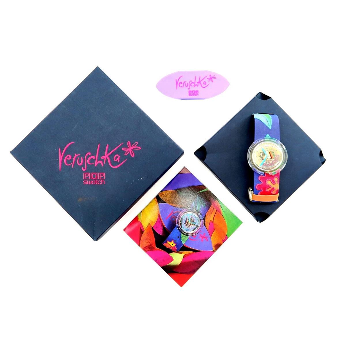 Swatch Pop Watch Veruschka PWZ103PACK Limited Edition Boxed Set 1992