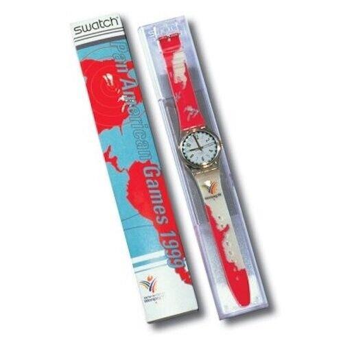 Mint Swatch `99 Olympic Special Pan AM Games Cool Fred Collectors Watch GK150E