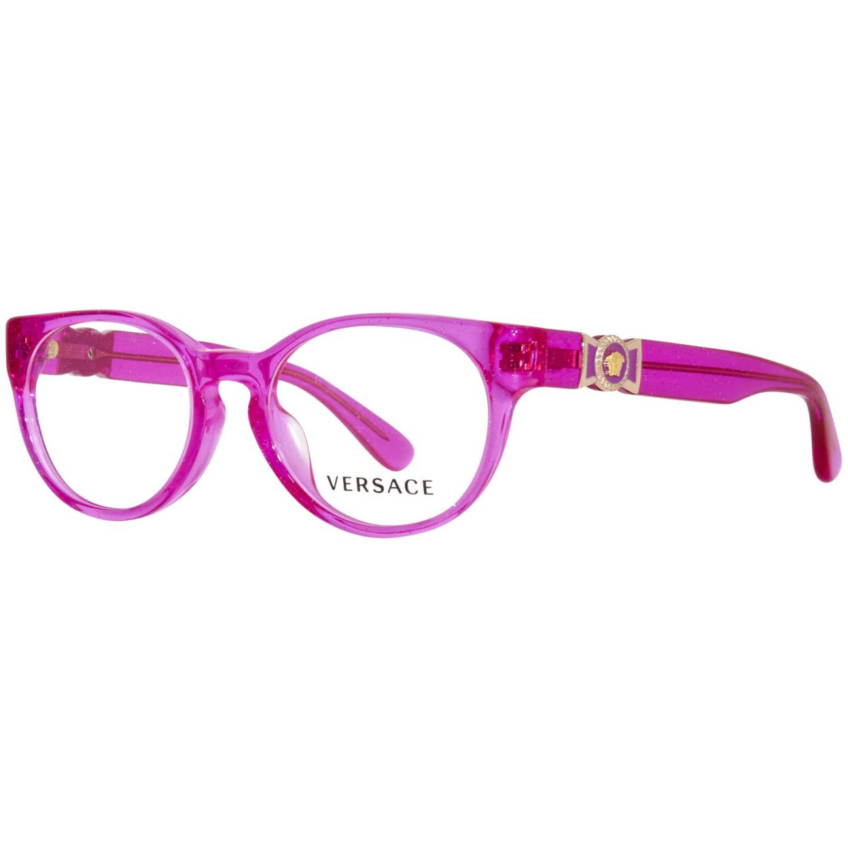 Versace VK3323U 5375 Eyeglasses Youth Kids Girl`s Fuchsia Glitter Full Rim 45mm