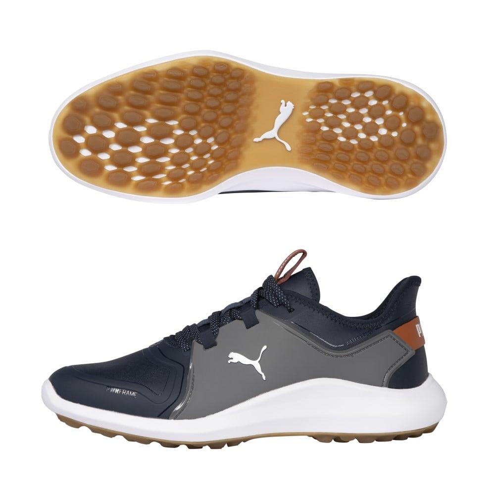 Puma Ignite FASTEN8 Pro Golf Shoes Pwrstrap Fit System +color 194466 Navy/Silver/Quiet Shade