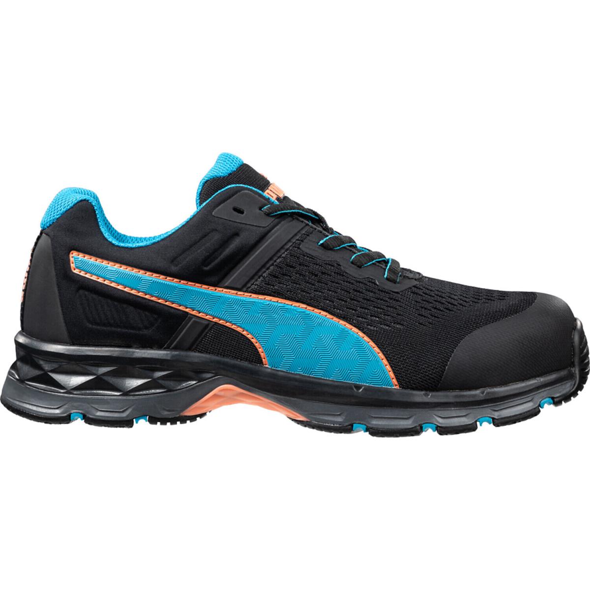 Puma Safety Black/aqua Womens Leather Define 2.0 Low CT Oxford Work Shoes