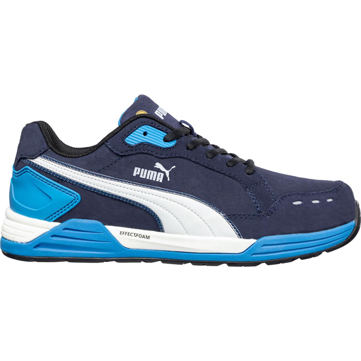 Puma Safety Blue Mens Textile Airtwist Low CT Oxford Work Shoes