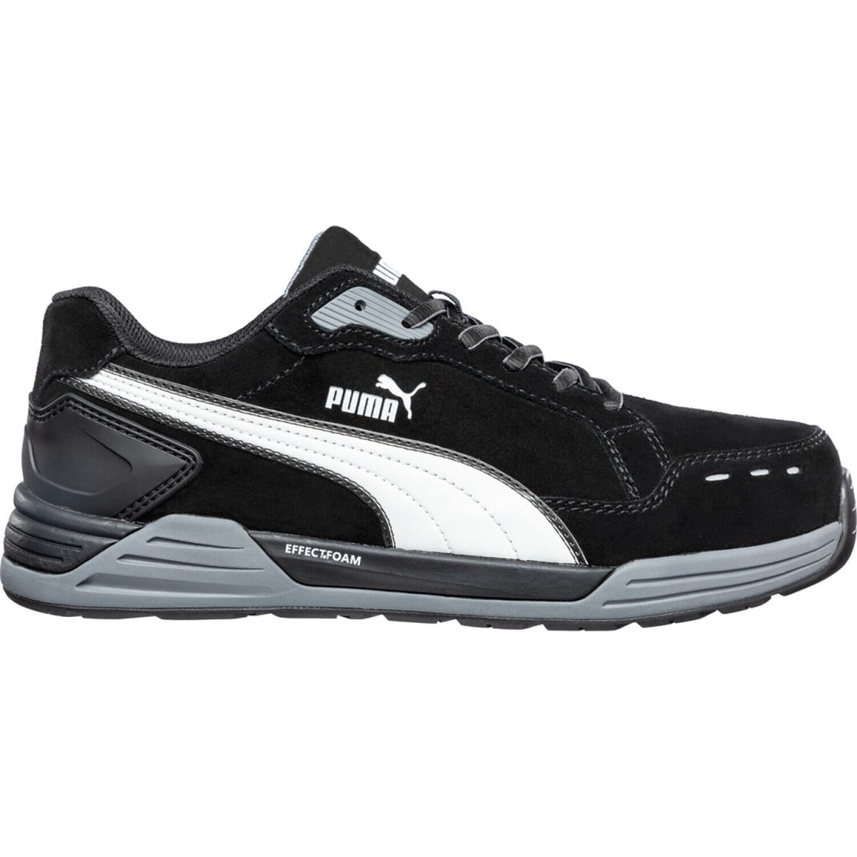 Puma Safety Black Mens Textile Airtwist Low CT Oxford Work Shoes