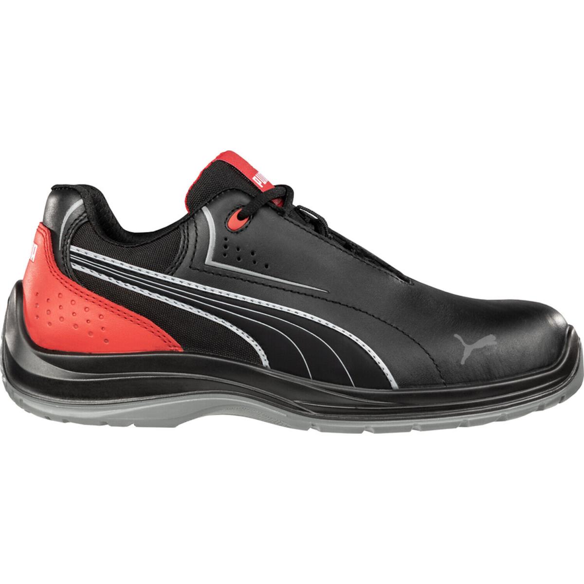 Puma Safety Black Mens Leather Touring Low Moto CT Oxford Work Shoes