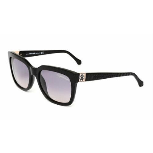 Roberto Cavalli Albali 799S 01B Black Square Gray Gradient 55-18-140 Sunglasses