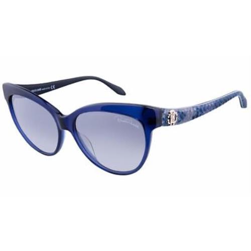 Roberto Cavalli Naos 922S-A 92B Blue Cat Eye Gray Gradient 58-15-135 Sunglasses