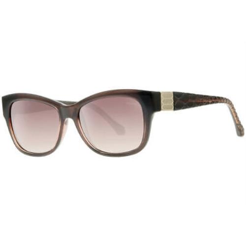 Roberto Cavalli Acamar 785T 48F Brown Square Brown Gradient 55-16-140 Sunglasses - Frame: Brown, Lens: Brown Gradient