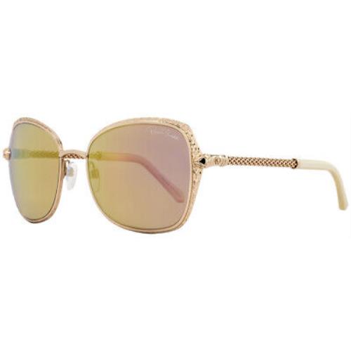 Roberto Cavalli Tabit 977S 28L Rose Gold Square Gold Mirror 58-19-135 Sunglasses
