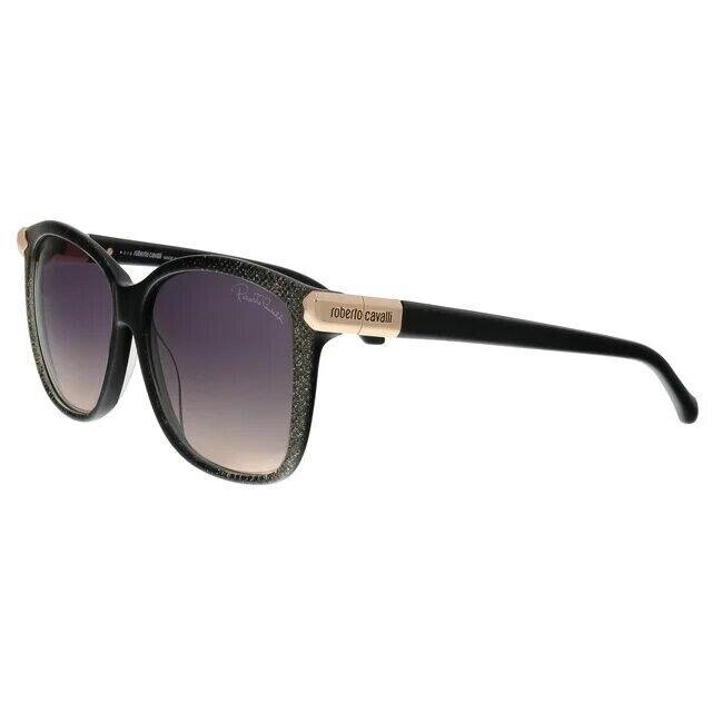 Roberto Cavalli RC902S 05B Black Square Smoke Gradient Non-polarized Sunglasses