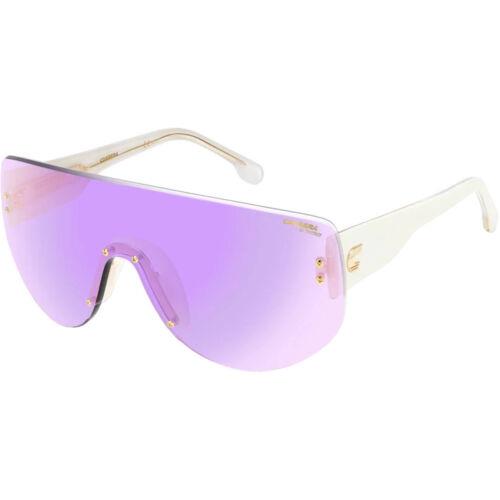 Carrera Unisex Sunglasses Flaglab 12 Multilayer Violet Mirrored Lens 565039 - Frame: White Violet, Lens: Multilayer Violet