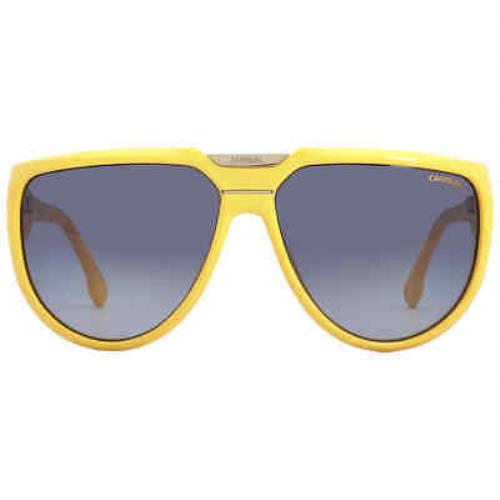 Carrera Grey Shaded Browline Unisex Sunglasses Flaglab 13 040G/9O 62 - Frame: Yellow, Lens: Grey