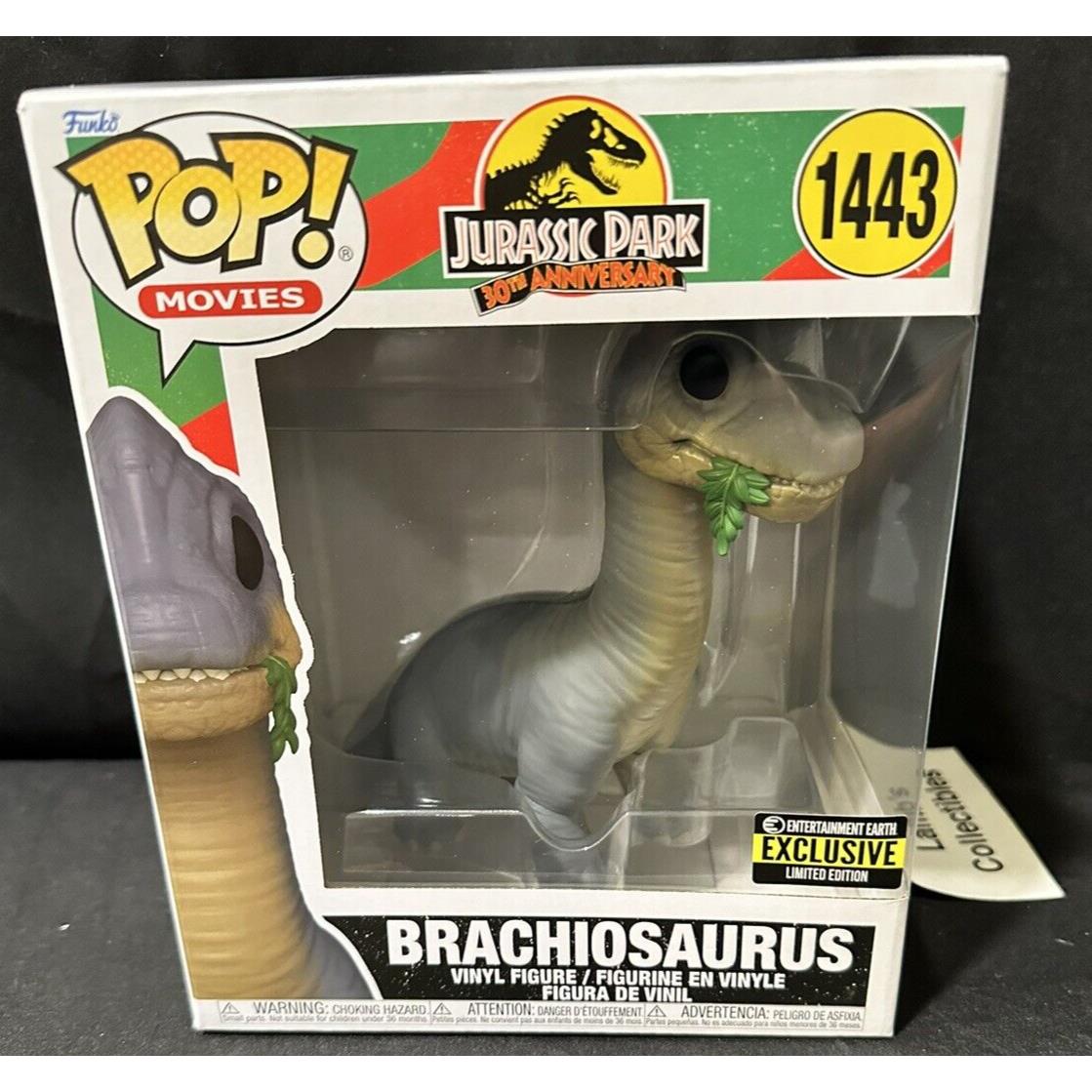 Funko Pop Movies: Jurassic Park - Brachiosaurus Entertainment Earth 1443 Toy