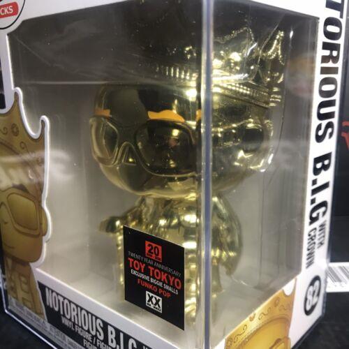 Funko Pop Notorious Big Gold Chrome Toy Tokyo Exclusive 20 Shipped W/protector