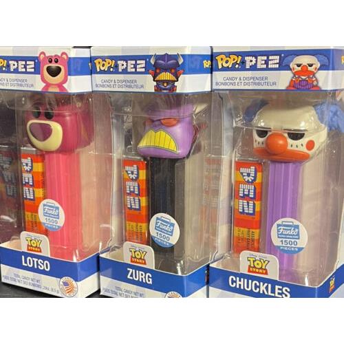 Toy Story Funko Pop Pez LE 1500 Pcs Lotso Zurg Chuckles Candy Dispenser