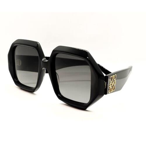 Loewe LW40056U Sunglasses 01B Black/ Gray Lenses Size 54