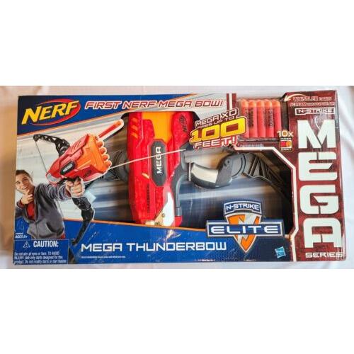 Nerf Mega Thunderbow Blaster with Mega Darts A8952 Mega Bow Elite