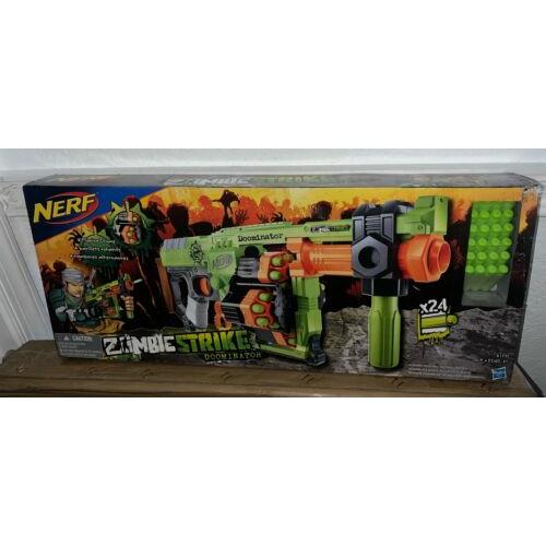 Nerf Zombie Strike Doominator Blaster with 4 Rotating Drums and 24 Elite Darts