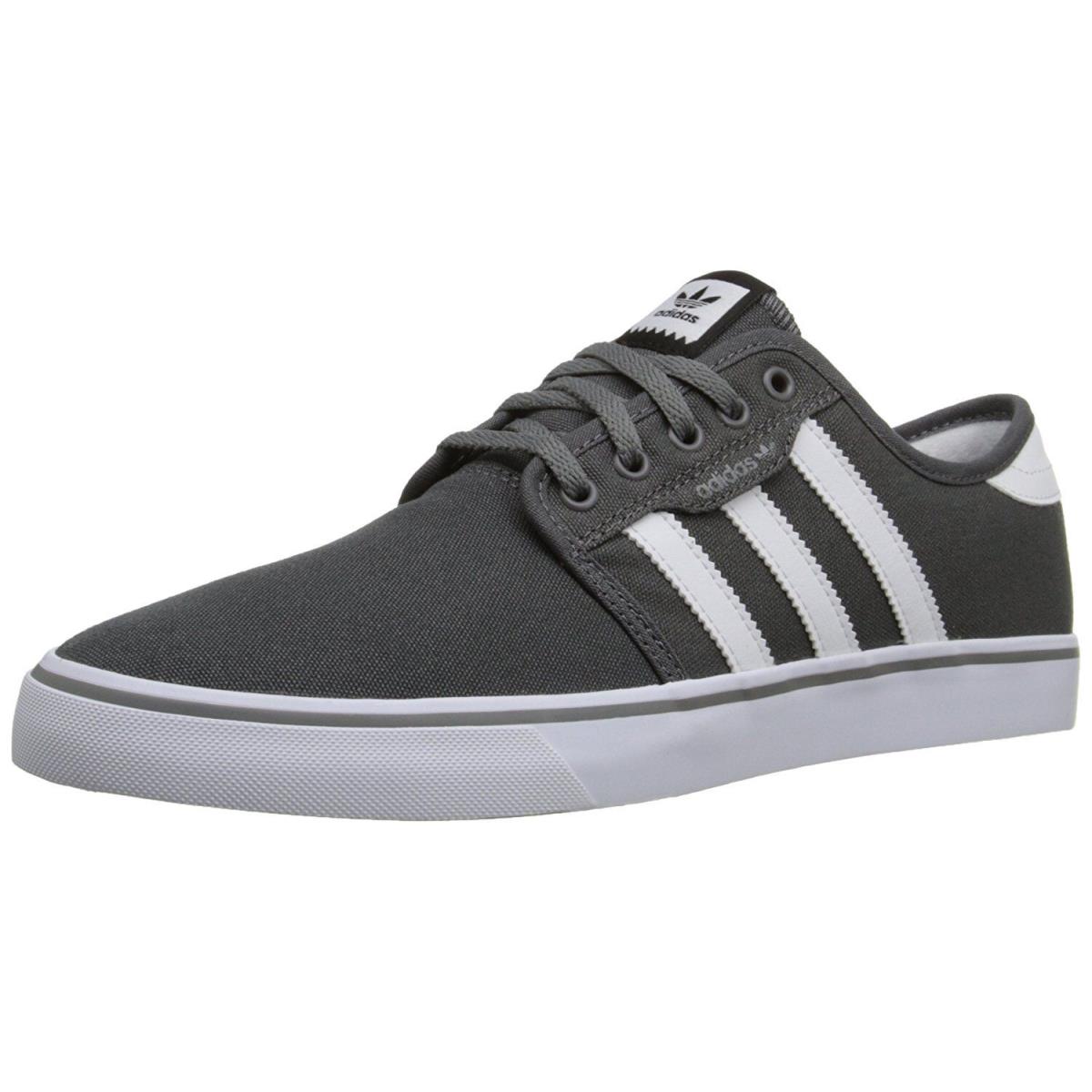 Adidas Originals Men`s Seeley Skate Shoes - Ash Grey/White/Black