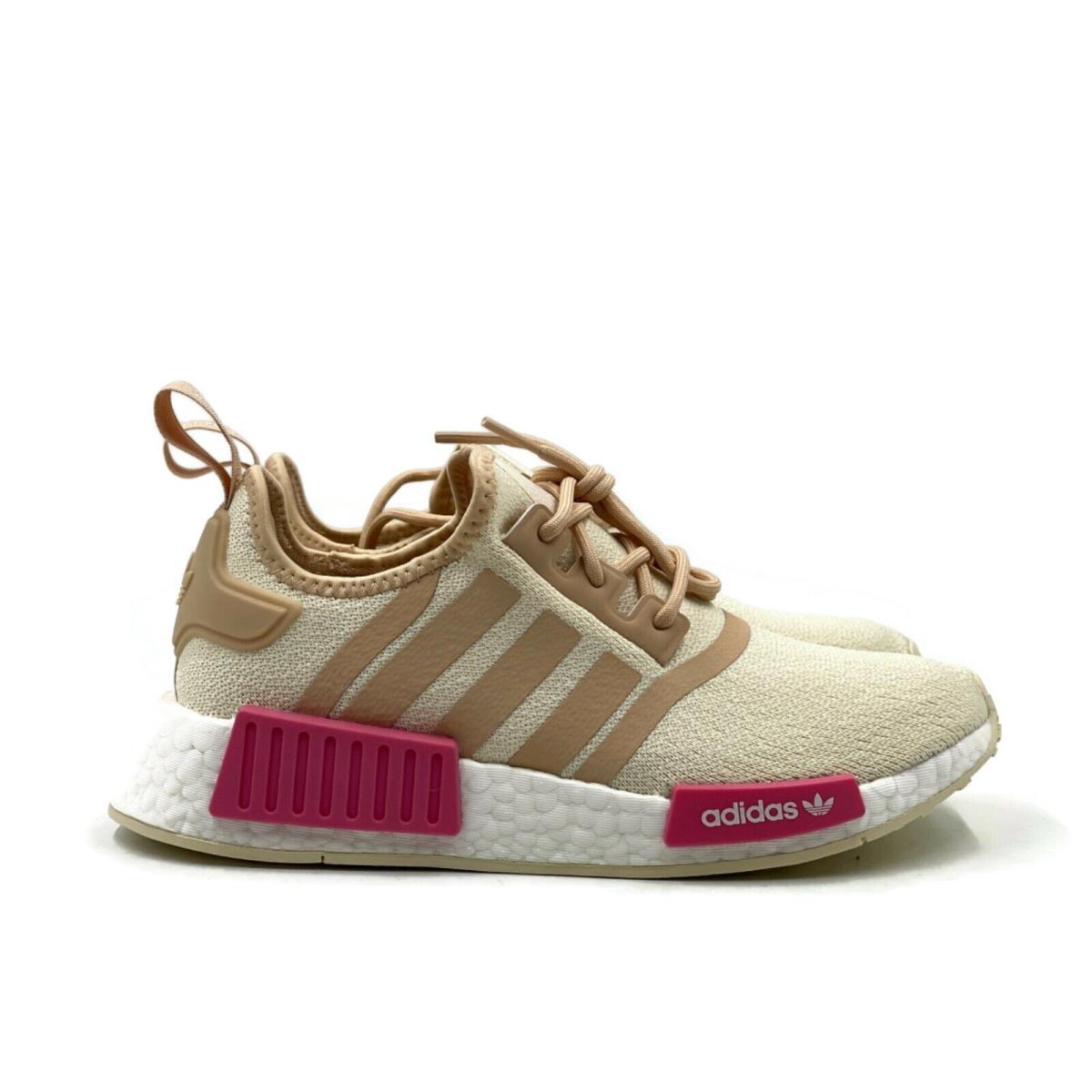 Adidas Nmd R1 Womens Casual Running Shoe Off White Pink Athletic Trainer Sneaker