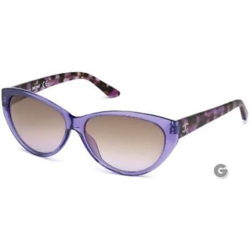 Just Cavalli JC490S 81F Purple Cat Eye Brown Gradient 60-13-140mm Sunglasses