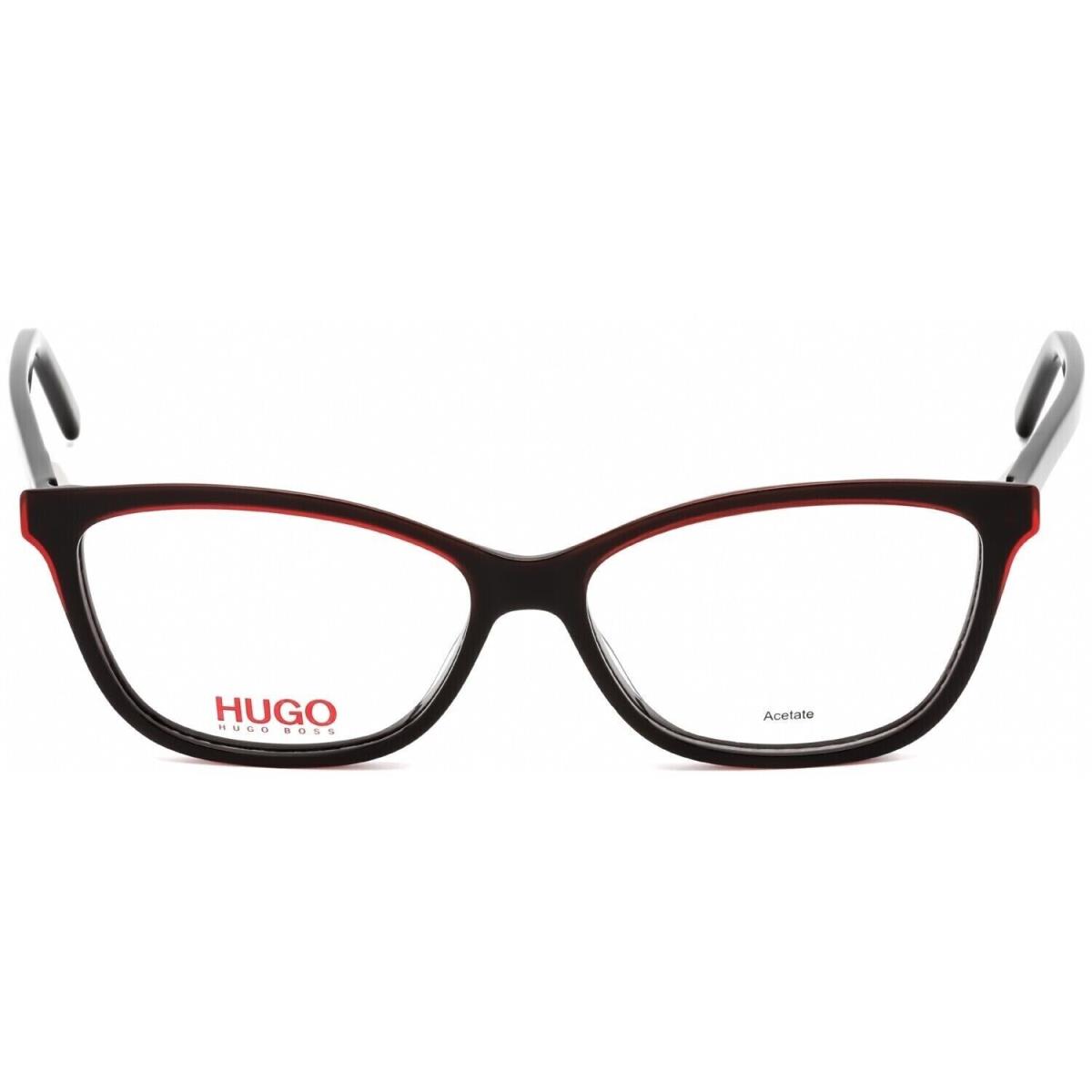 Hugo Boss HG 1053 0OIT - Black with Red Accent 55-15-145 - Frame: Red