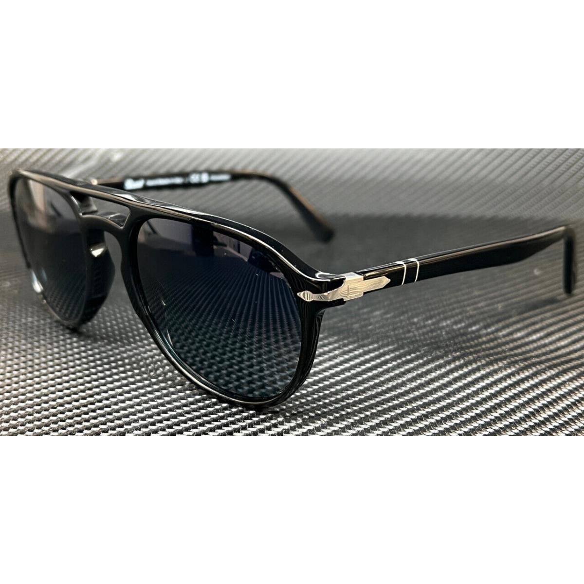 Persol PO3235S 095 S3 Black Blue Polarized Men`s 55 mm Sunglasses