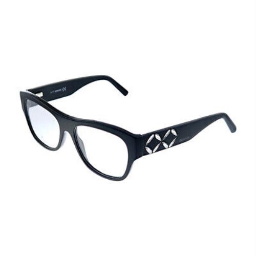 Swarovski SK 5213 001 Glossy Black Plastic Square Eyeglasses 53mm
