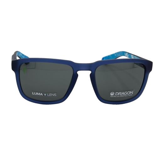 Dragon - Mari LL 416 55/20/140 - Matte Navy Blue - Sunglasses - Frame: Blue, Lens: Gray