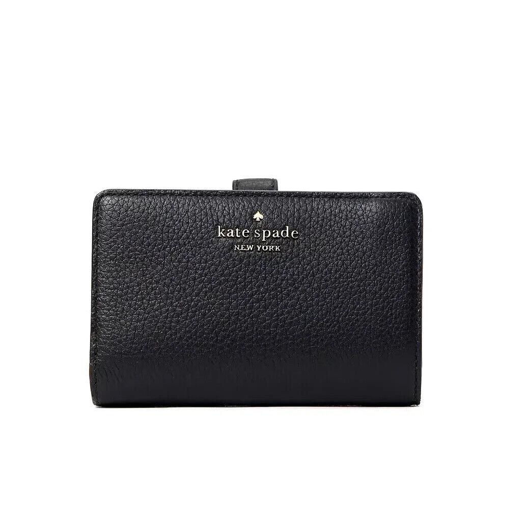 Kate Spade New York Leila Dome Leather Medium Backpack Shoulder Bag Wallet Black Wallet