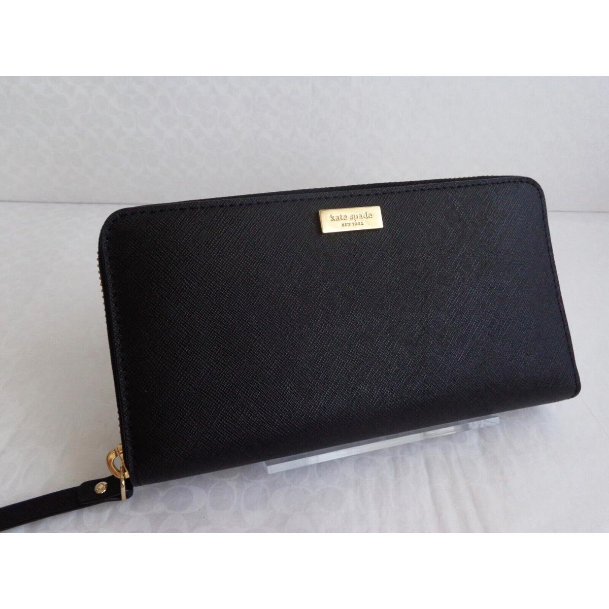 Kate Spade Neda Wlru 1148 Newbury Lane Zip Around Wallet Black