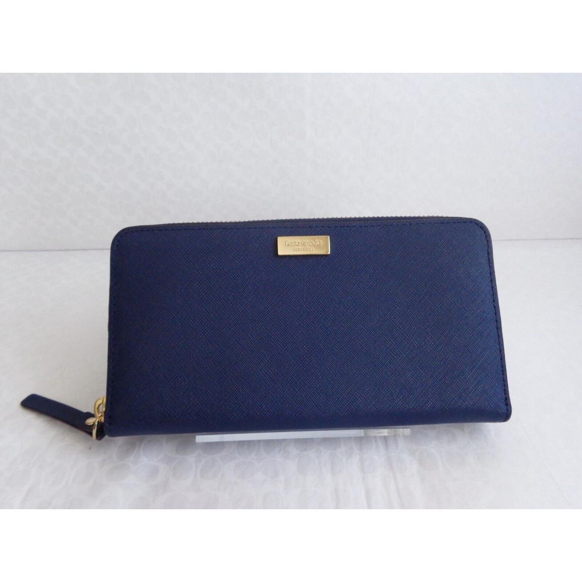 Kate Spade Neda Wlru 1148 Newbury Lane Zip Around Wallet French Navy