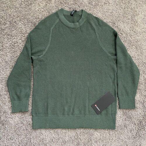 Lululemon Textured Knit Crewneck Sweater Forest Green Hmfo Men`s Size XS