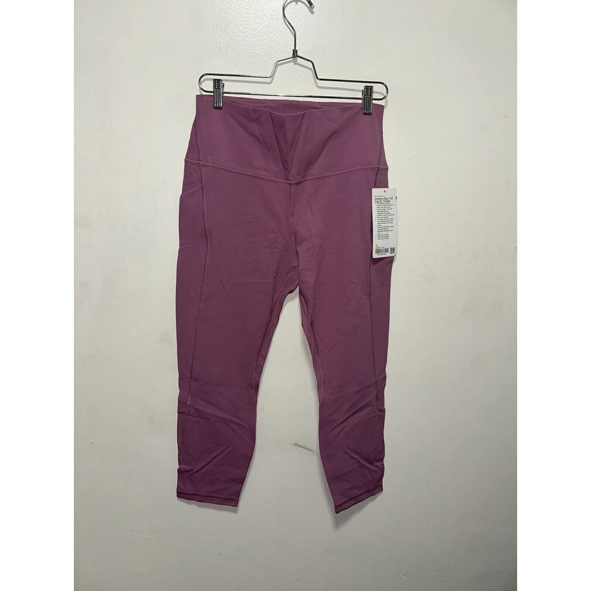 Lululemon Align HR Crop 23 Pockets Vlvd Women`s Size 12