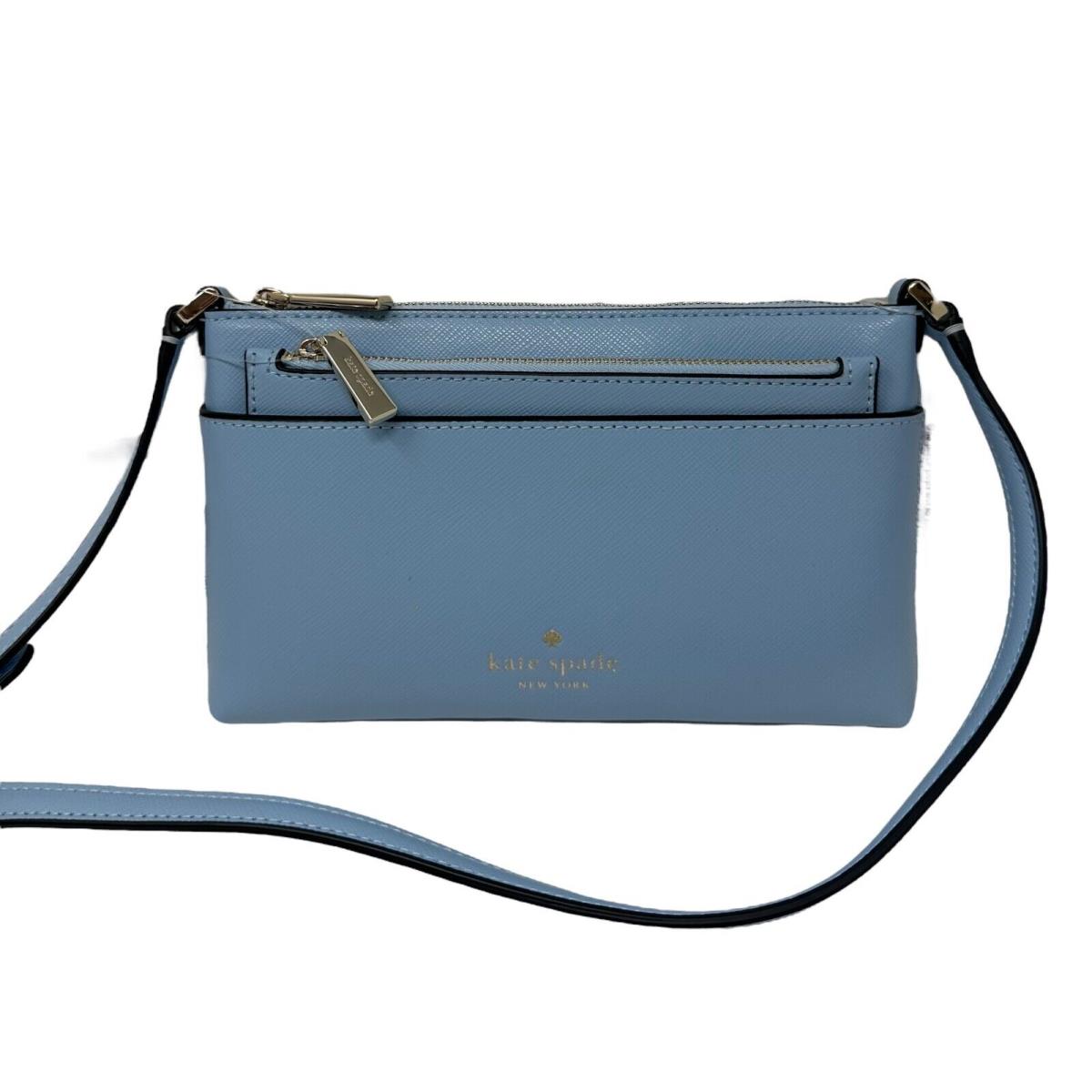 Kate Spade Sadie Saffiano Leather Top Zip Blue Crossbody Set Bag K7402