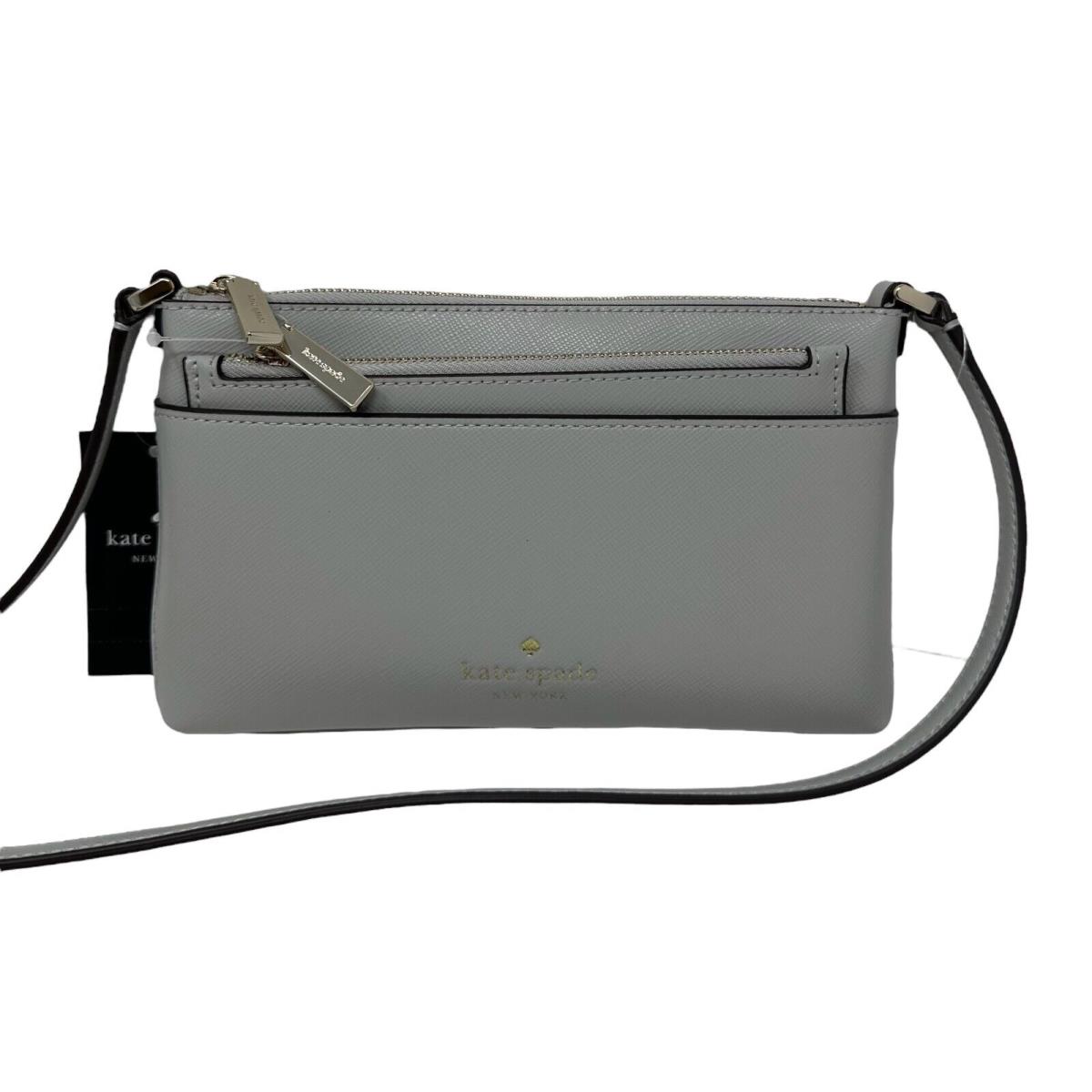 Kate Spade Sadie Saffiano Leather Top Zip Grey Crossbody Set Bag K7402