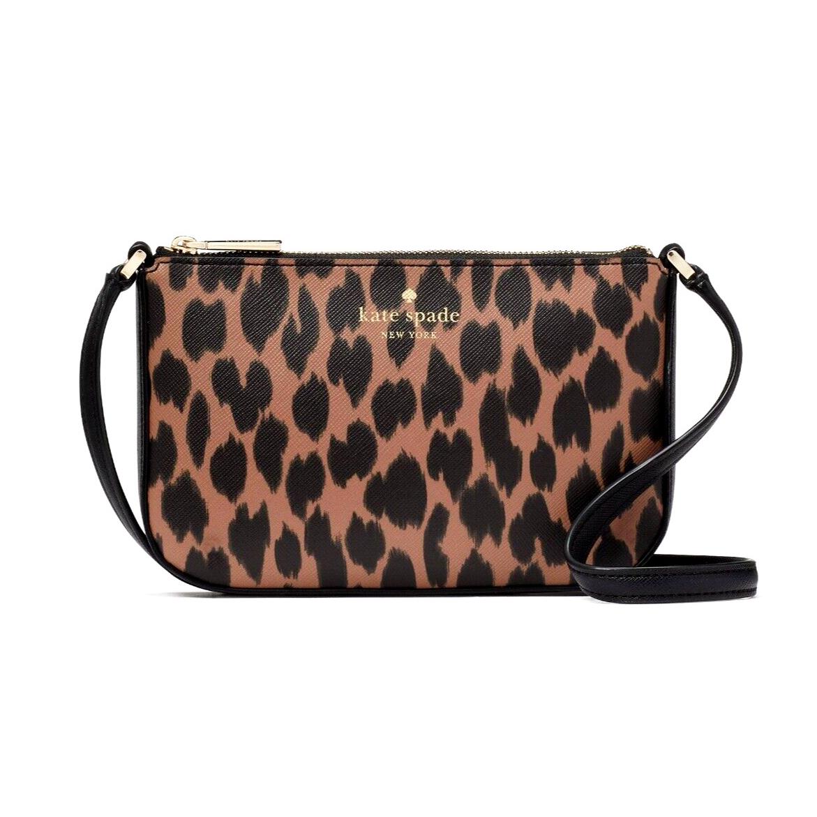 New Kate Spade Schuyler Small Crossbody Leopard Spotted Animal Print Withdustbag