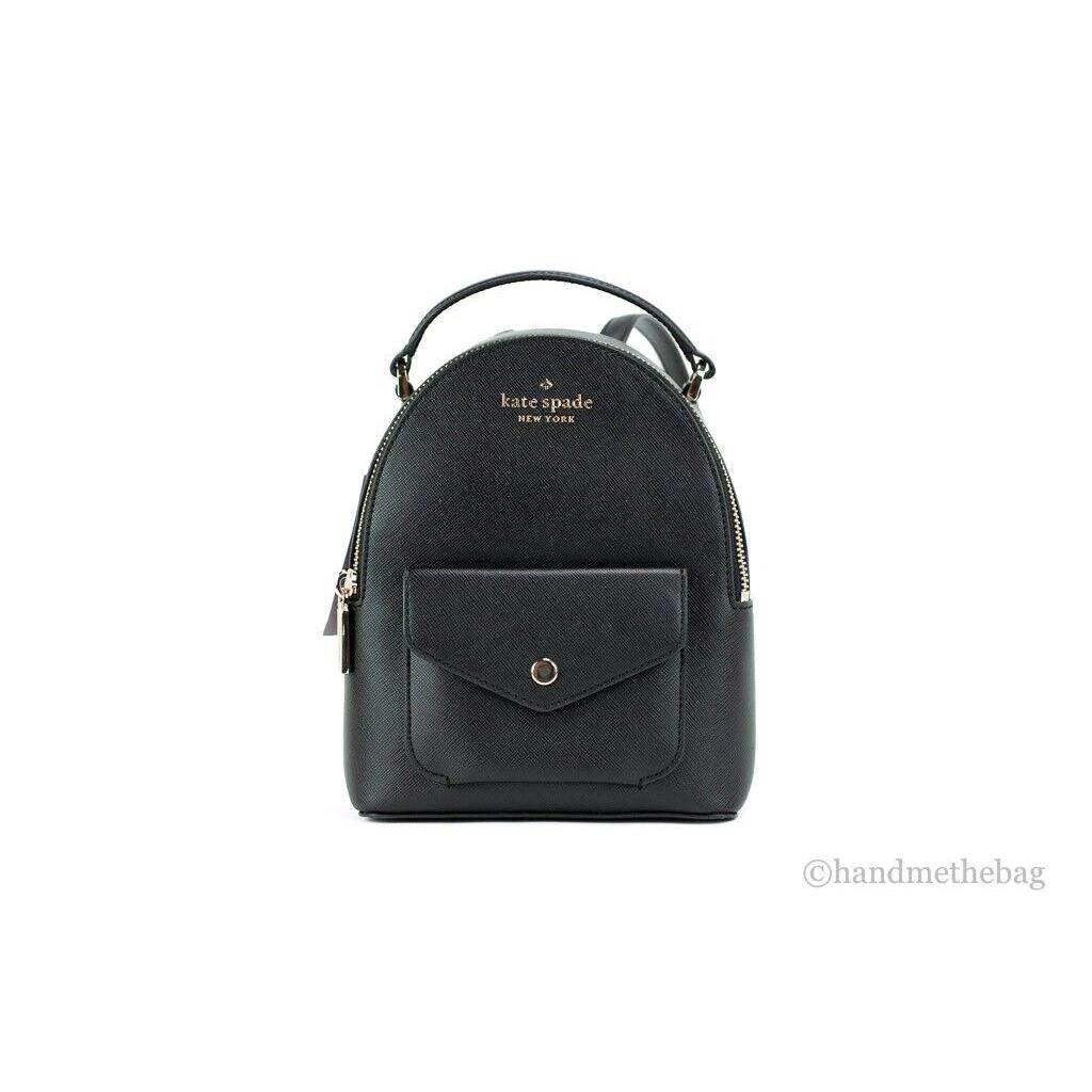 Kate Spade Schuyler Mini Black Saffiano Pvc Leather Backpack Bag Purse