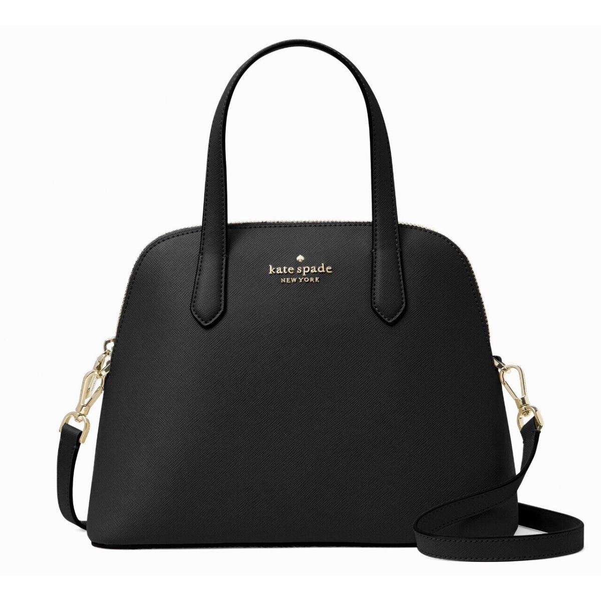 New Kate Spade Schuyler Medium Dome Satchel Saffiano Black