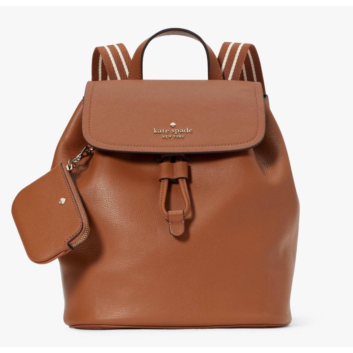 New Kate Spade Rosie Medium Flap Backpack Warm Gingerbread / Dust Bag Included
