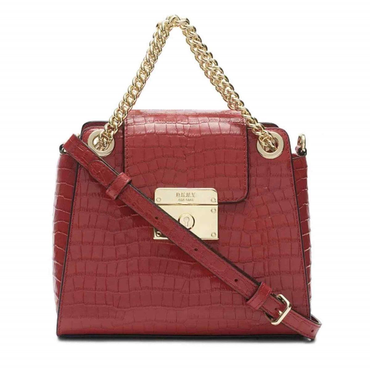 Dkny Lilian Chain Flap Red Crossbody Bag